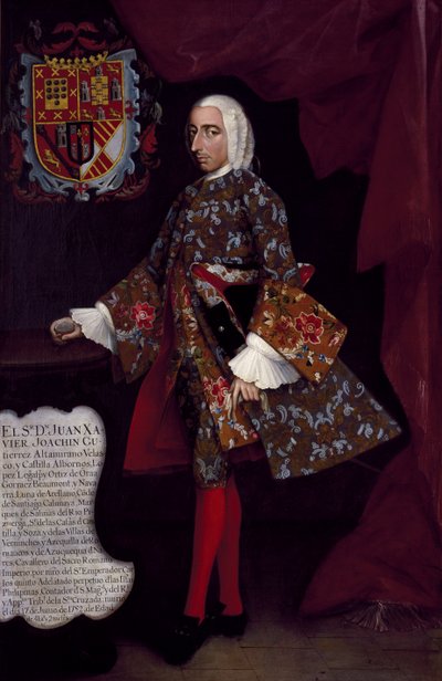 Don Juan Xavier Joachín Gutiérrez Altamirano Velasco, Count of Santiago de Calimaya by Miguel Cabrera